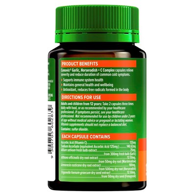 Cenovis Garlic+Horseradish+C 120 Capsules