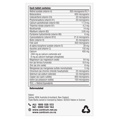 Centrum for Women 60 Tablets