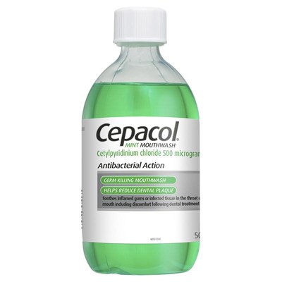 Cepacol Antibacterial Mint Mouthwash 500mL