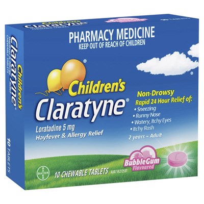 Claratyne Children's Bubblegum 10 Chewable Tablets