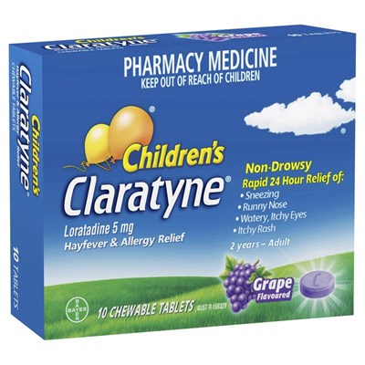 Claratyne Children's Grape 10 Chewable Tablets