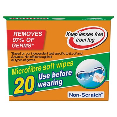 Clearwipe Lens Cleaner Anti-Fog 20 Wipes