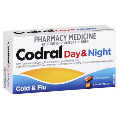 Codral PE Cold & Flu Day & Night 24 Tablets