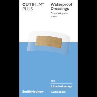 Cutifilm Plus Tan 7.2cm x 5cm 5 Pack