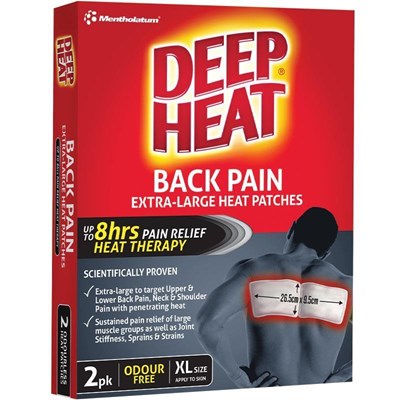 Deep Heat Back Pain Extra-Large Heat Patches 2 Pack