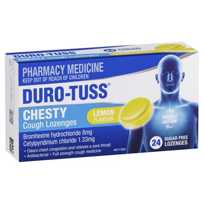 Duro-Tuss Chesty Cough Lemon 24 Lozenges