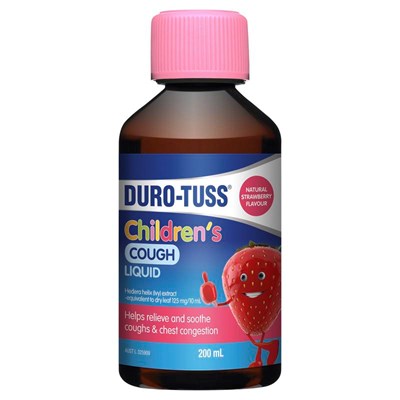 Duro-Tuss Children's Cough Liquid Strawberry 200mL