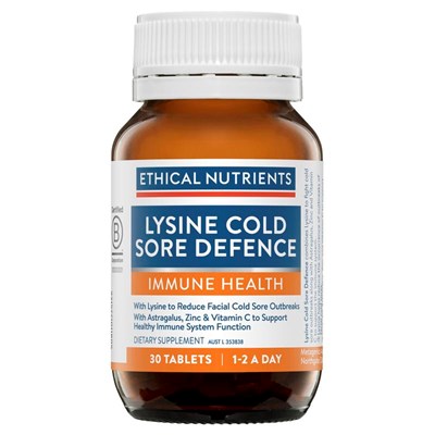 Ethical Nutrients Lysine Cold Sore Defence 30 Tablets