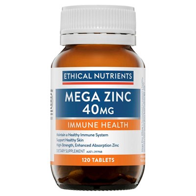 Mega Zinc 40mg 120 Tablets