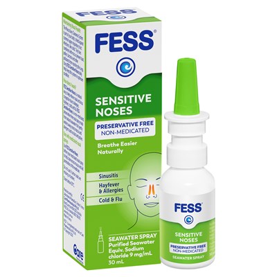 FESS Sensitive Noses Seawater Nasal Saline Spray Spray 30mL