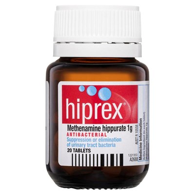 Hiprex Antibacterial (methenamine hippurate) 1mg Tablets 20