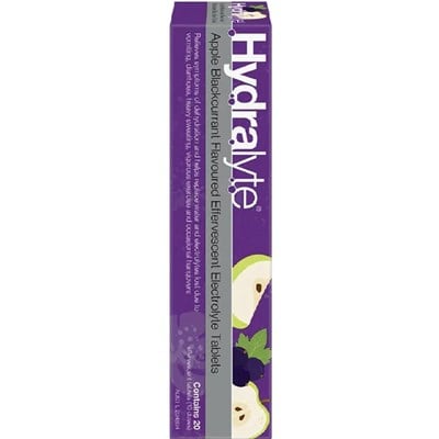Hydralyte Effervescent Apple Blackcurrant 20 Tablets