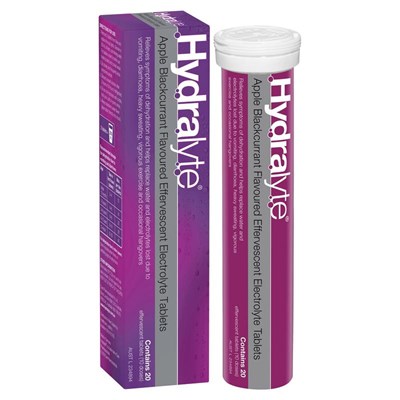 Hydralyte Effervescent Apple Blackcurrant 20 Tablets