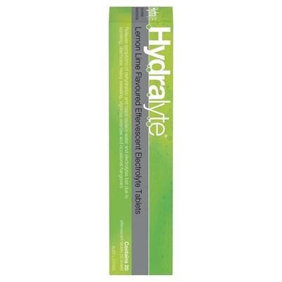 Hydralyte Effervescent Lemon Lime 20 Tablets