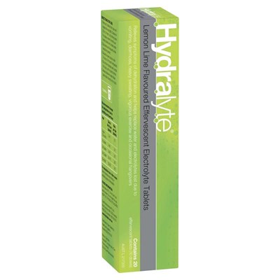 Hydralyte Effervescent Lemon Lime 20 Tablets