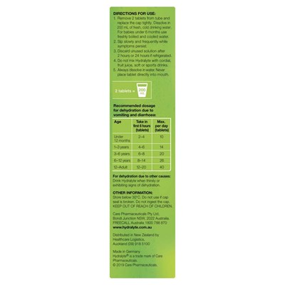 Hydralyte Effervescent Lemon Lime 20 Tablets