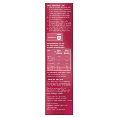 Hydralyte Effervescent Strawberry Kiwi 20 Tablets