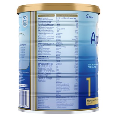 Aptamil Gold+ 1 Baby Infant Formula From Birth to 6 Months 900g