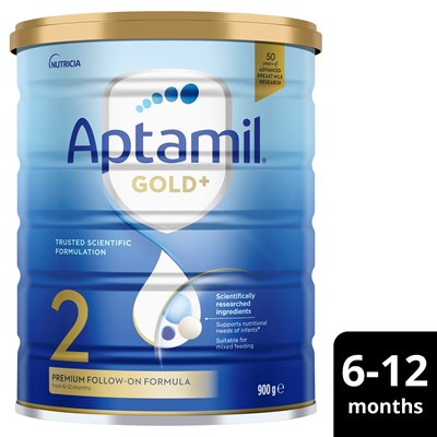 Aptamil Gold+ 2 Baby Follow-On Formula From 6-12 Months 900g