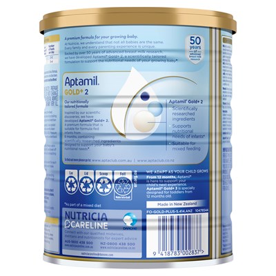 Aptamil Gold+ 2 Baby Follow-On Formula From 6-12 Months 900g