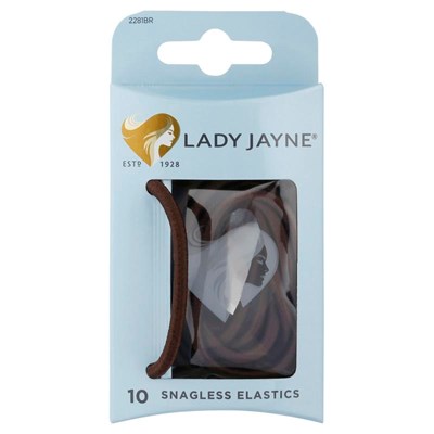 Lady Jayne Brown Snagless Thick Elastics 10 Pack