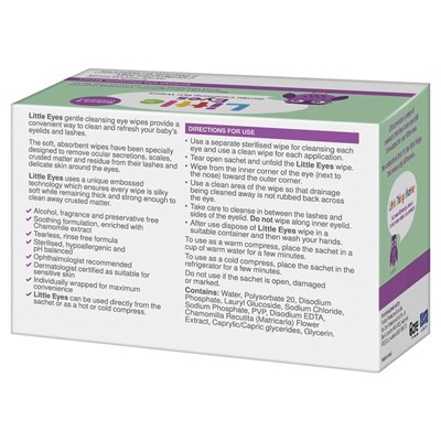 Little Eyes Gentle Cleansing Eye Wipes 30 Pack
