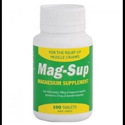 Mag-Sup Magnesium Supplement 500mg 100 Tablets