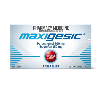 Maxigesic Double Action 12 Tablets