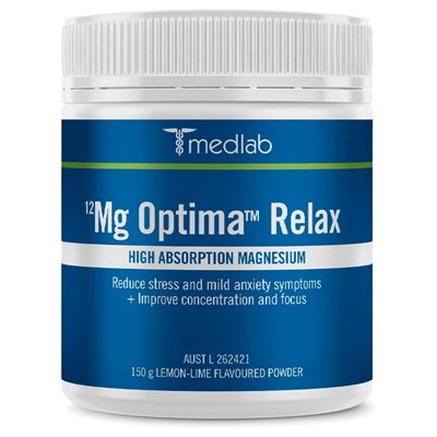 Medlab Mg Optima Relax Lemon Lime Flavoured Powder 150g