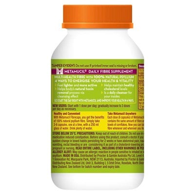 Metamucil Daily Fibre Supplement 100 Capsules