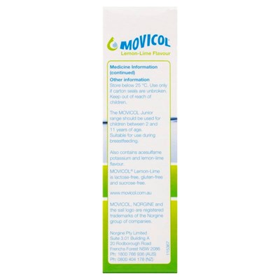 MOVICOL Lemon-Lime Flavour 8 x 13g Sachet