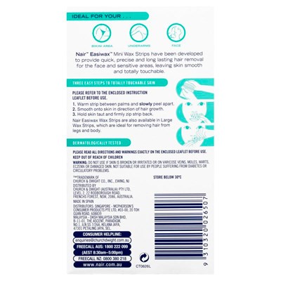 Nair Easiwax Mini Wax Strips 20 Pack