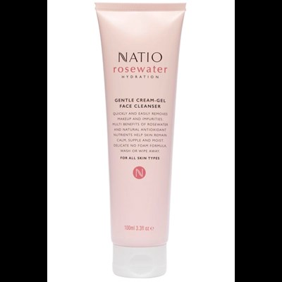 Natio Rosewater Hydration Gentle Cream-Gel Face Cleanser