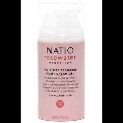Natio Rosewater Hydration Moisture Recharge Night Cream-Gel