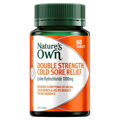 Nature's Own Double Strength Cold Sore Relief 50 Tablets