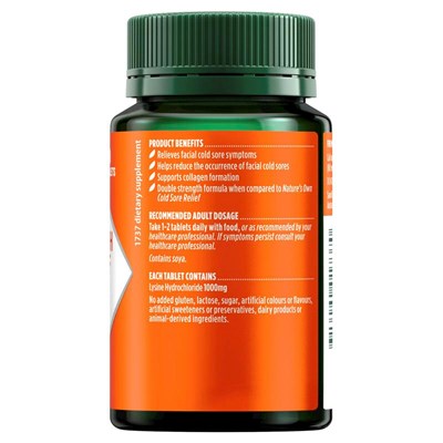 Nature's Own Double Strength Cold Sore Relief 50 Tablets
