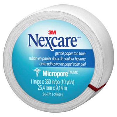 Nexcare Paper Tape White 25mm x 9.1m