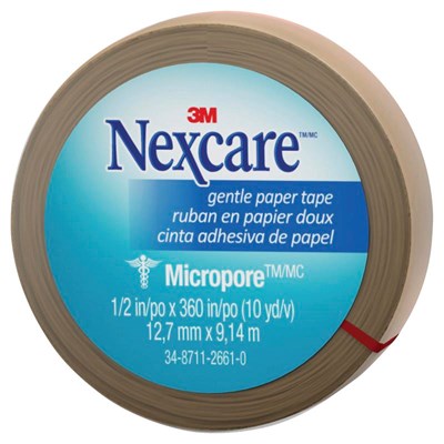 Nexcare Paper Tape Tan 12.5mm x 9.1m