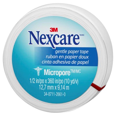 Nexcare Paper Tape White 12.5mm x 9.1m