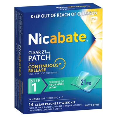 Nicabate Clear Patch 21mg 14 Pack