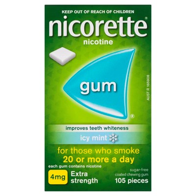 Nicorette Gum Icy Mint Extra Strength 105 Pack