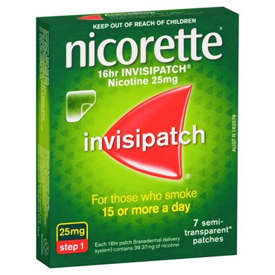 Nicorette 16hr Invisipatch Step 1 25mg 7 Pack