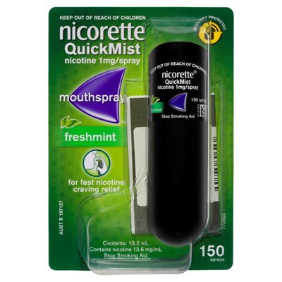 Nicorette QuickMist Mouth Spray Freshmint 150 Pack