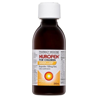 Nurofen For Children 3months-5years Pain Orange 200mL