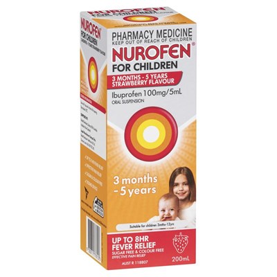 Nurofen For Children 3months-5years Strawberry 200mL