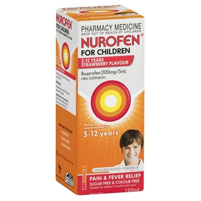 Nurofen For Children 5-12yrs Strawberry 100mL