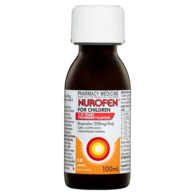 Nurofen For Children 5-12yrs Strawberry 100mL