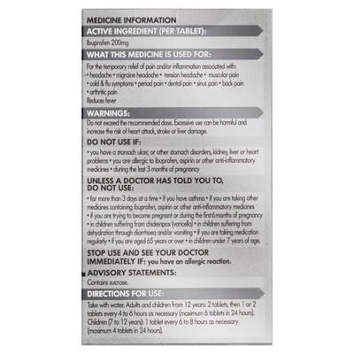 Nurofen Anti-Inflammatory Pain Relief 200mg Ibuprofen 96 Tablets