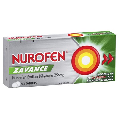 Nurofen Zavance Pain Relief 200mg Ibuprofen 24 Tablets