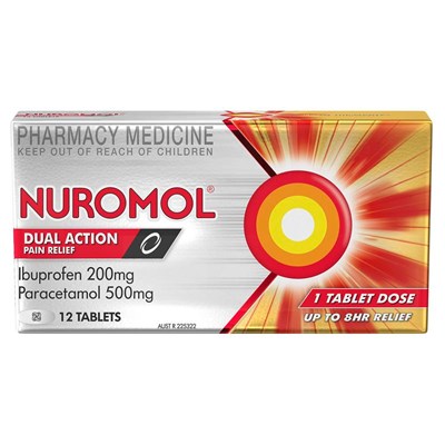 Nuromol Strong Pain Relief 200mg Ibuprofen 12 Tablets